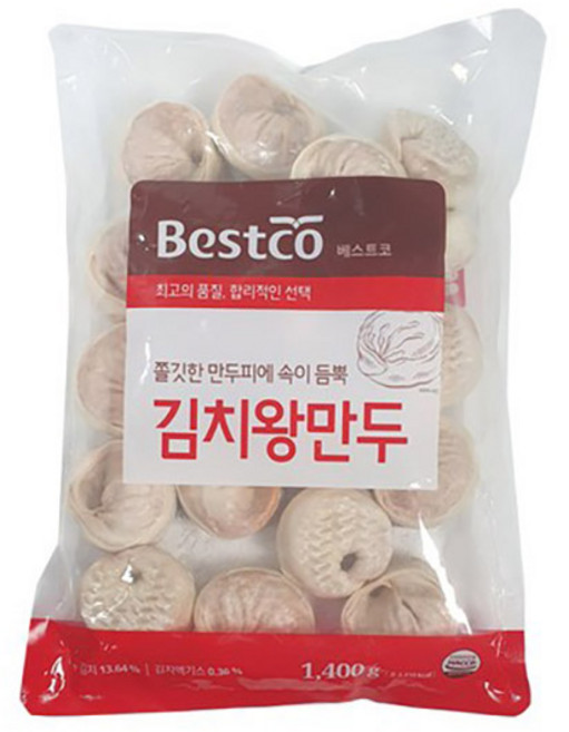 베스트코 김치왕만두 1.4kg, 3개