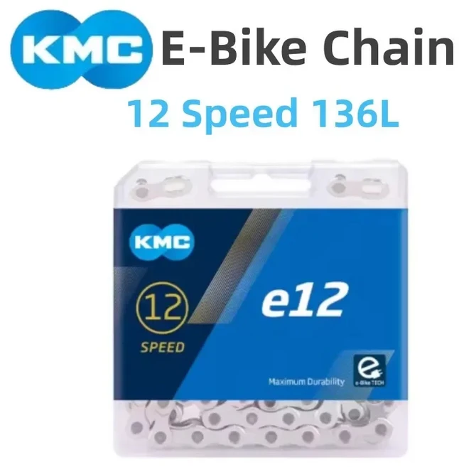 KMC 전자 자전거 E8 E9 E10 E11 E12 체인 8v 9v 10v 11v 12v 속도 136 링크 녹슬지 않는 전기 스포츠 eBike, 01 e12 136L box, 1개