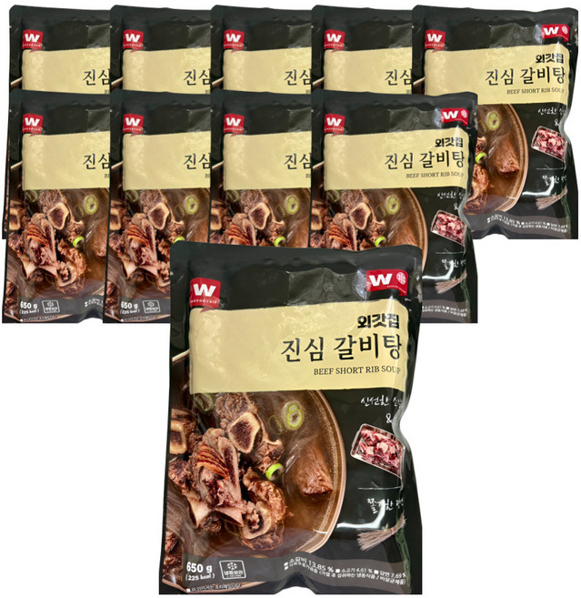 외갓집 진심 갈비탕 650g 10팩, 10개