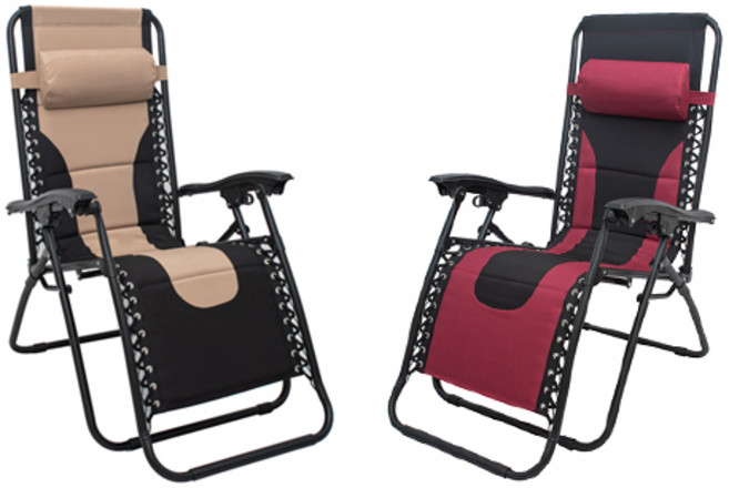 클레어마망 무중력의자 리클라이너 레드 베이지 (쿠션내장형/목배개/컵홀더), 1개