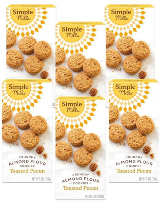 Simple Mills 초콜릿 쿠키 심플 밀스 아몬드 가루 더블 칩 글루텐 프리 및 맛있는 바삭한 코코넛 오일 간식용 포장 형태 변경 가능 5.5온스 3개 묶음