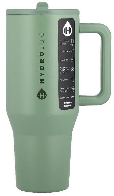 하이드로저그 텀블러 HydroJug 빨대 진공 흘림방지 컵 세이지 그린 40온스, 1개 - 쿠팡