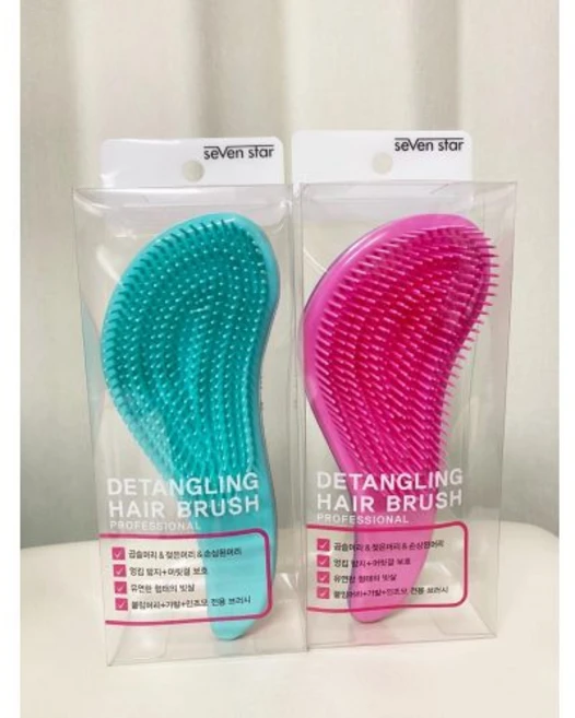 엣지 디탱글 브러시 대 색상랜덤, 1개, 단품 - 쿠팡