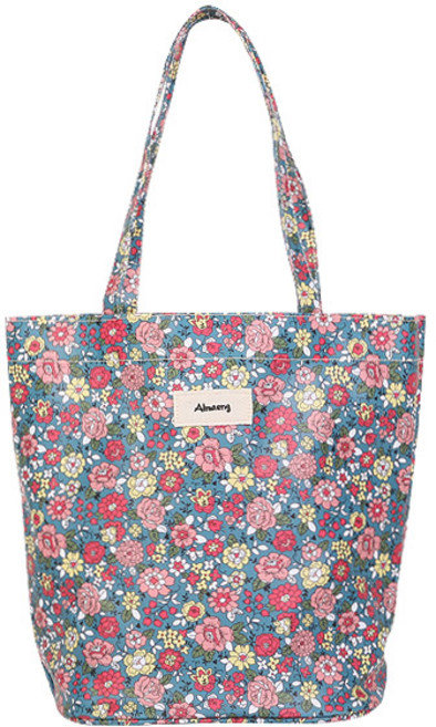 알맹 물빠지는 목욕가방 수영가방 스파백 AMCMB04, 블루플라워 AMMB04