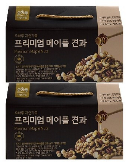 오하루 자연가득 프리미엄 메이플 견과 /Hb, 354g, 2박스