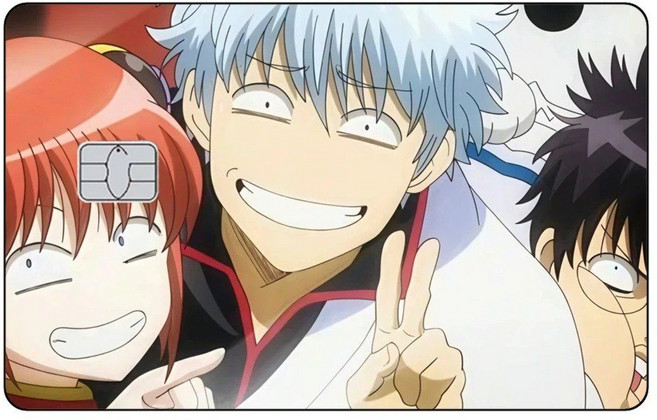 은혼 사카타 긴토키 소고 카무이 신스케 카드 스티커 교통카드 체크카드 신용카드 티머니 버스, 미니 (Small Chip), 2-1PCS