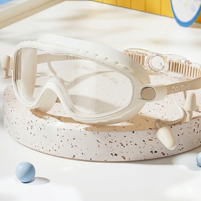 멜로우두두 어린이 스윔고글 물안경 유아 물놀이 수경, 버터, 1개