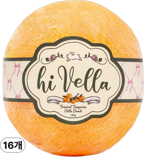 하이벨라 트로피칼 텐저린 벨라밤 배쓰밤 입욕제 버블배쓰밤, 16개, 140g