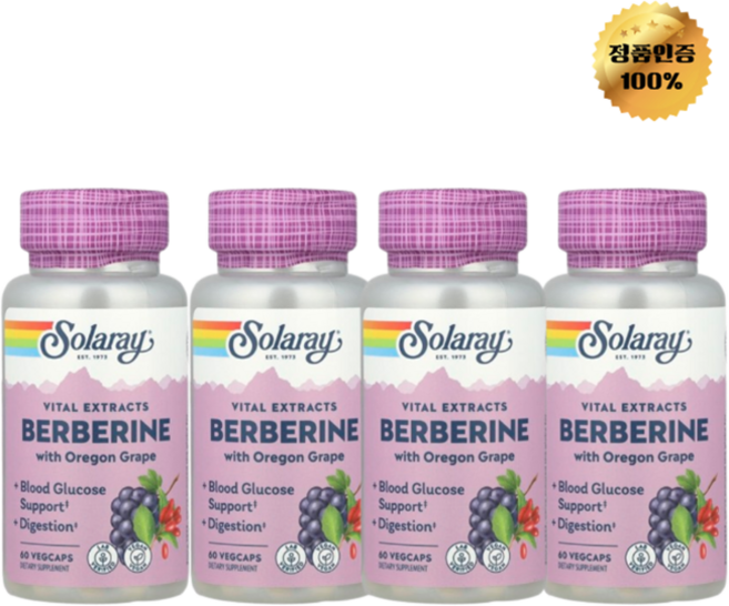 2+2 솔라레이 베르베린 뿌리 추출물 고급 포뮬라 60정, 4개