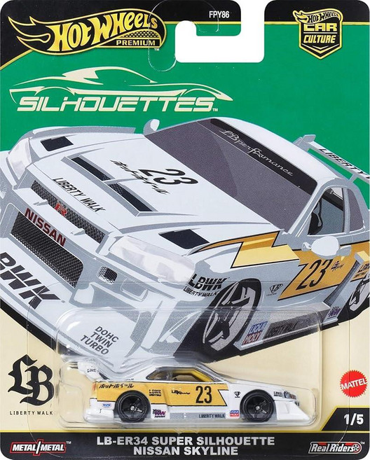 Hot Wheels 프리미엄 자동차 문화 수집용 장난감 자동차 1:64 스케일 다이캐스트 닛산 스카이라인 R34 GTR 리얼 라이더 타이어가 있는 유행을 타지 않는 아이콘