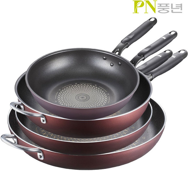 PN풍년 샤르텐 프리노 대용량 프라이팬/궁중팬 32/34/36/38Cm 다이아몬드코팅 대량조리/업소용