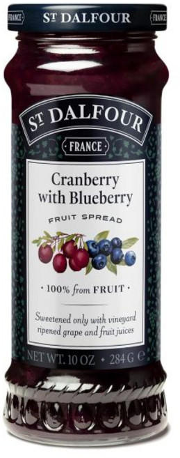 수제잼 콩포트 잼 세인트 달푸 크랜베리 & 블루베리 일 스프레드 10온스(6팩)