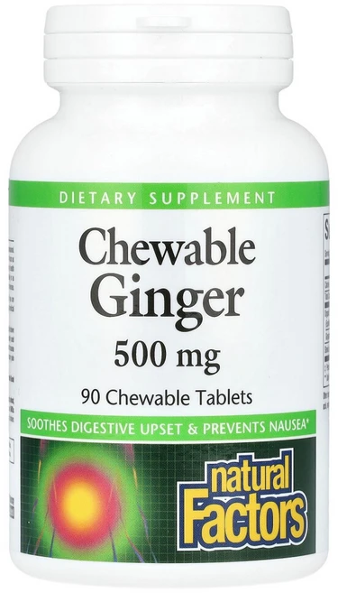 네추럴팩터스 진저 500mg 츄어블 타블렛, 1개, 90정 - 쿠팡