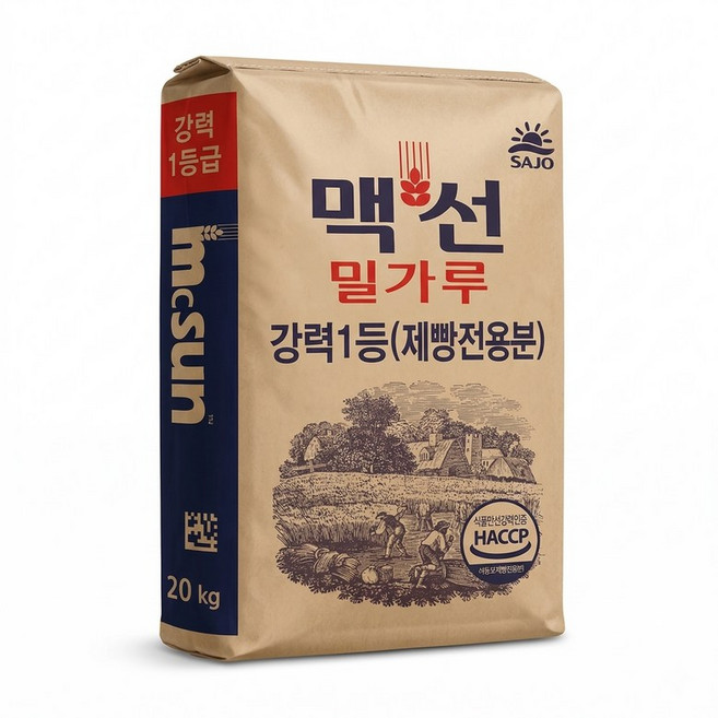 맥선 강력1등 밀가루 20kg 1개