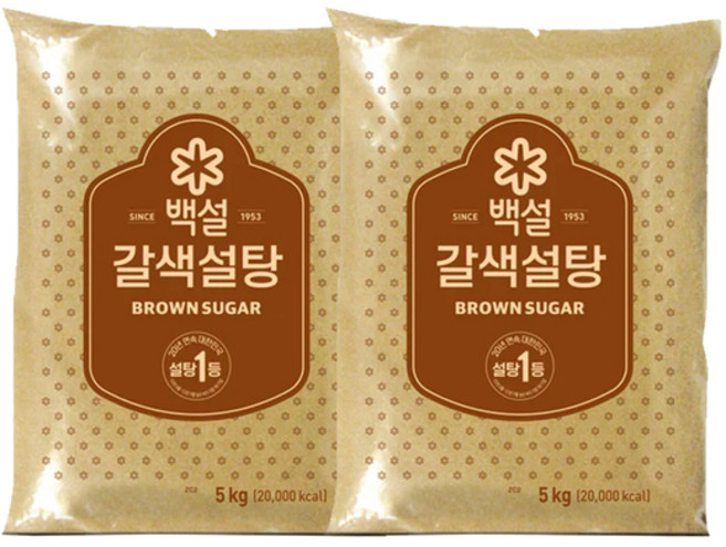 백설 갈색설탕, 5kg, 2개
