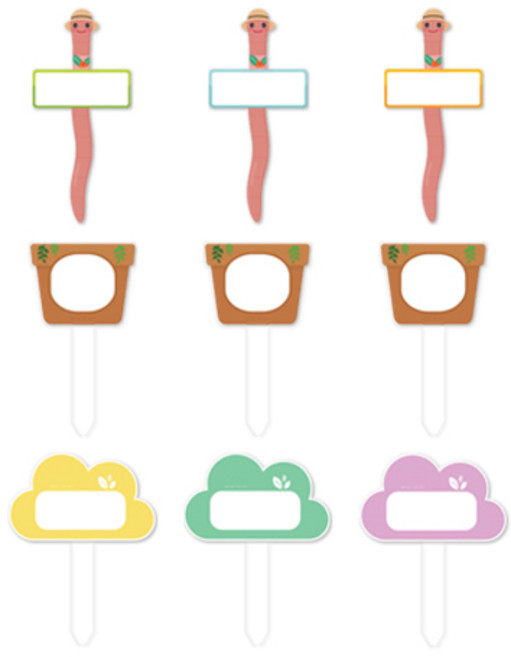 본사직영 루미루미 화분팻말3개세트, 아크릴