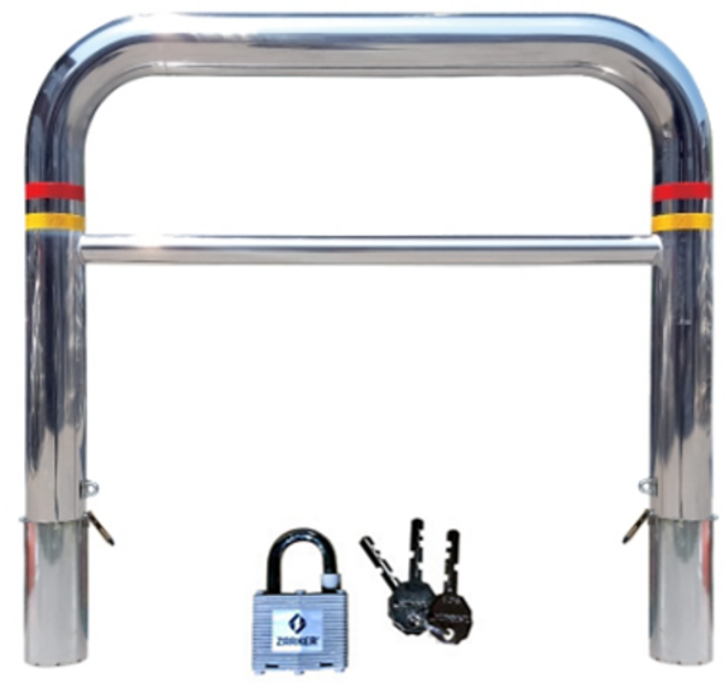 매립이동식 스텐U볼라드 76파이50파이xH1100/ L900 L1200 바가지 자물쇠포함, 1개, 앙카식 스텐U자형 볼라드 B형