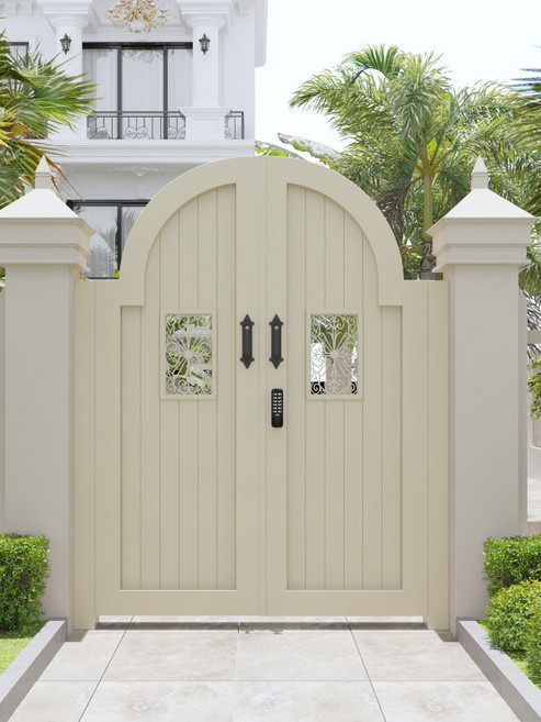 클래식 유럽풍 알루미늄 대문 양문형 철제 휀스 출입문 주택 울타리 펜션 정원용, 주형 아연 도금 철