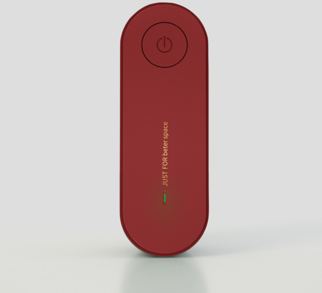 StarGlow휴대용 미니 공기청정기 음이온 탈취 공기정화 차량용 사무실용, 빨간색, 1개