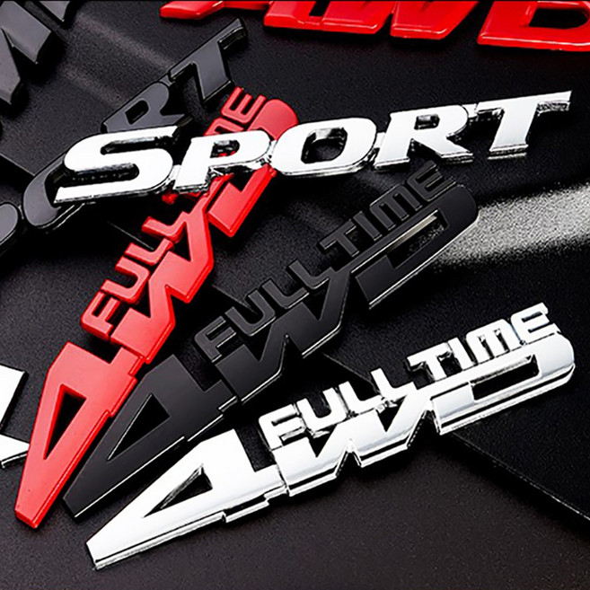 카프리 자동차 디자인 JEEP 지프 FULL TIME 4WD 엠블럼, 크롬