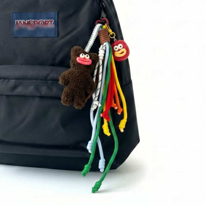 어니트 곰돌이 인형 백꾸 키링 로프 백참 가방꾸미기