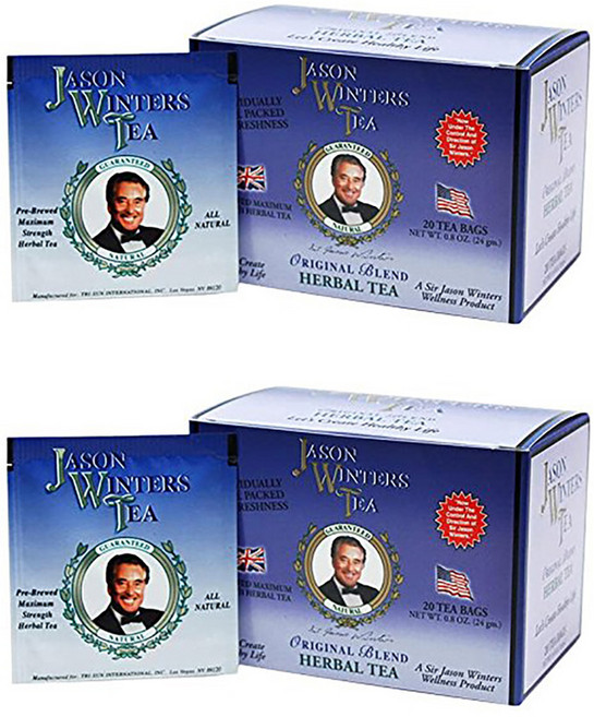 Jason Winters Tea 제이슨 윈터스 오리지널 블렌드 허브티 세이지 40티백, 2개, 20개입, 68g
