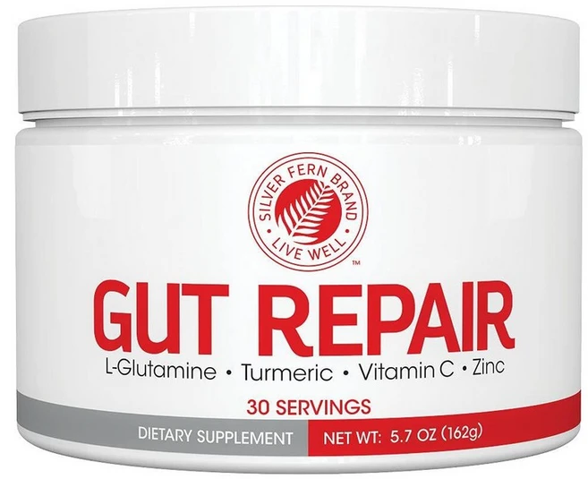 Silver Fern Gut Repair - 소화 건강 보충제 파우더 L-글루타민 커큐민 아연 및 아스코르빈산 (욕조 1개 30회분) - 쿠팡