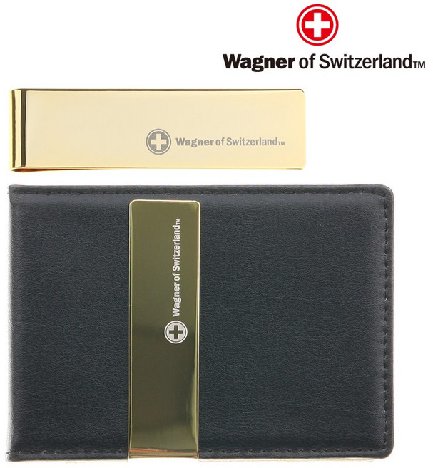 스위스와그너 뉴머니클립 이니셜각인 24K 순금도금 당일발송 유니섹스 머니클립