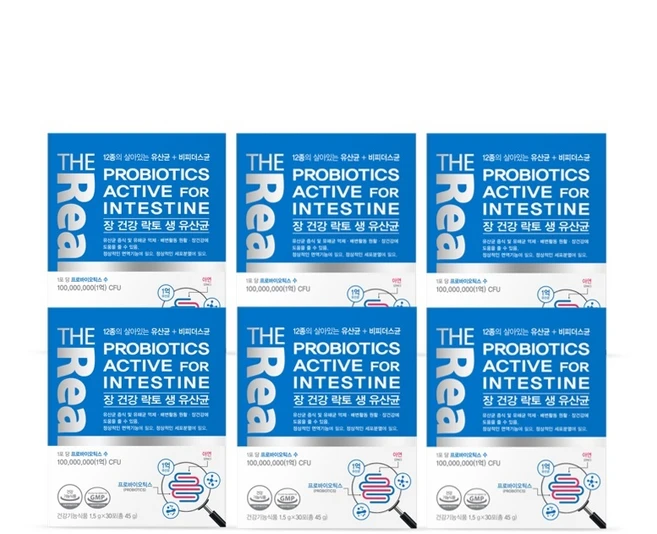 더리얼 장 건강 락토 생 유산균, 30회분, 6개 - 쿠팡