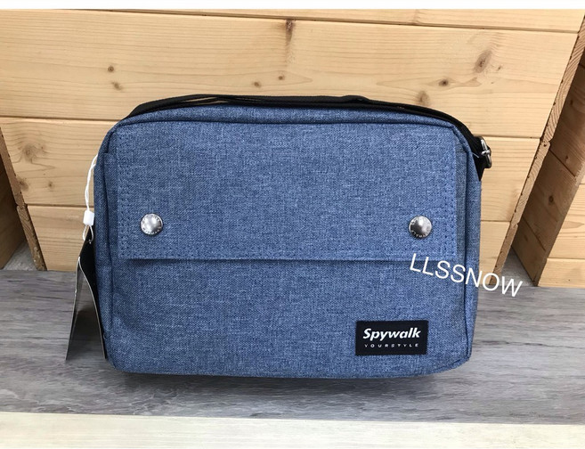 Spywalk 簡約休閒尼龍斜背包 男女適用小包, 牛仔藍