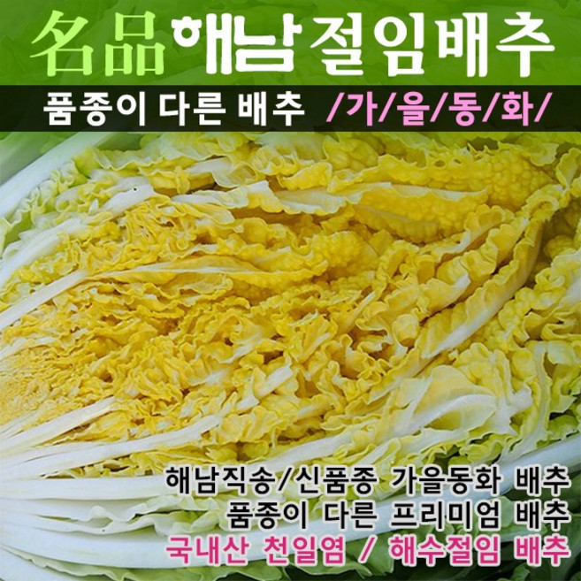 (해남북평면 산지직송 30년배추농사) 품종이다른 단맛나고 아삭한 명품해남절임배추 20kg (대장균안심 GAP인증) (11월6일부터 출하됩니다.), 추가정보에 도착 날짜 입력하기, 1개