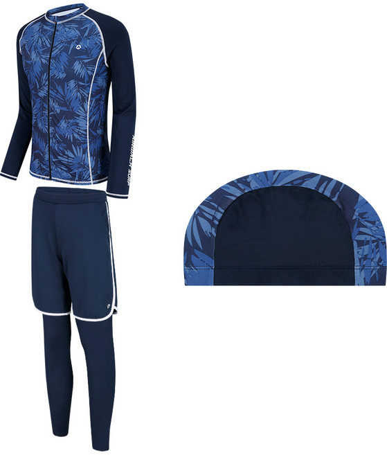 에어워크서프 남아동 주니어 래쉬가드 2피스+수모 세트