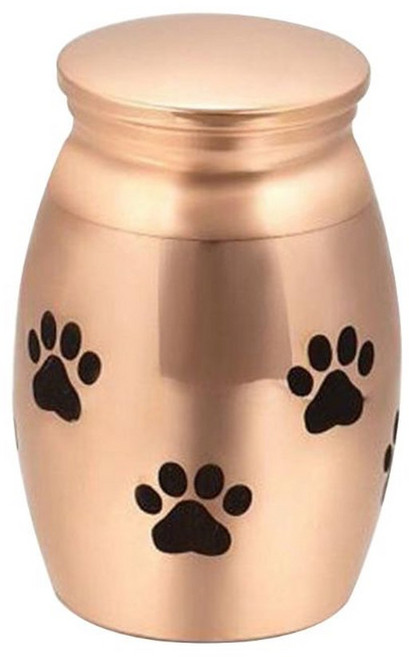 반려동물 장소 스틸 화장 개 애쉬 기념 완벽한 항아리 발 휴식 색상 스테인레스 5 상자 가지 강아지 용기 고양이, Rose Gold, 1개, Rose Gold