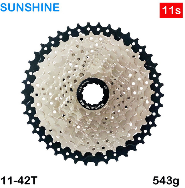 [썬샤인]자전거 스프라켓/MTB 11단 카세트 시마노 HG바디용, 1개