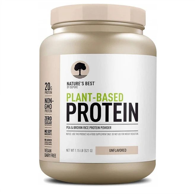 Isopure Nature's Best Plant Based Vegan Protein Powder 이소퓨어 플랜트 베이스 프로틴 파우더 1.15lb(521g), 1개 - 쿠팡