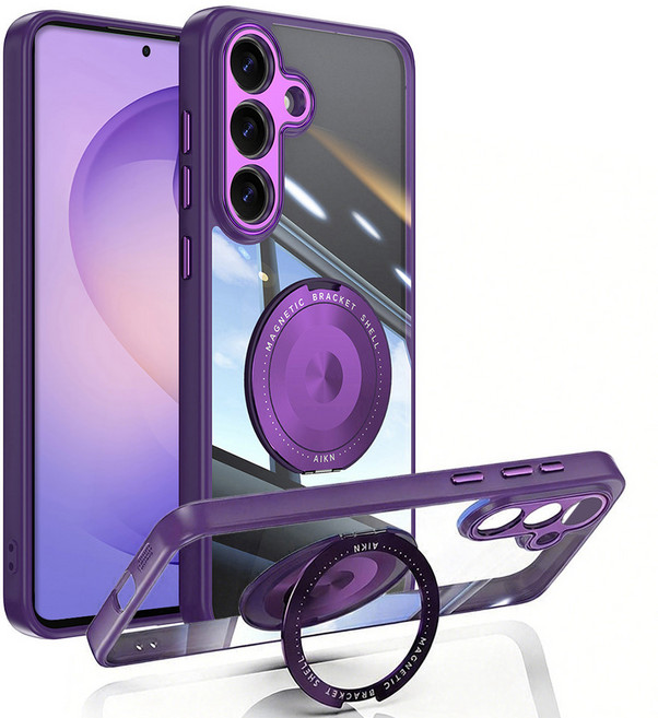 톡임매 갤럭시 S26 시리즈 맥세이프 360도 기계식 회전 스마트링 홀더 거치대 케이스