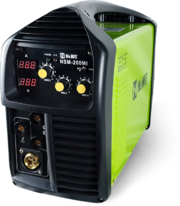 내쇼날시스템 NSM-200MI 논가스 노가스 CO2 용접기 미그 아크 검용 200A 휴대용 간편용접기, 1개