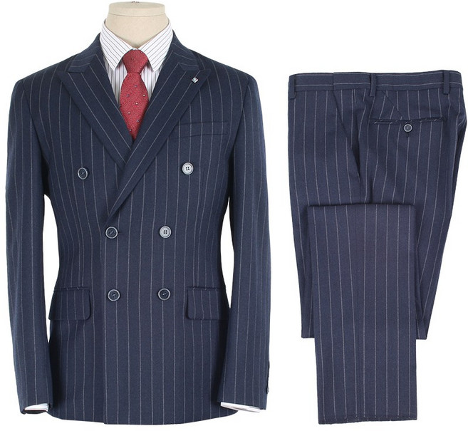 TG패션 울 스트라이프 슬림핏 더블 정장 G204SUSW086