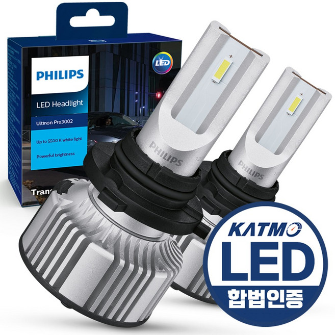 필립스 얼티논 프로3000 합법인증LED 2p, 2개, 9005