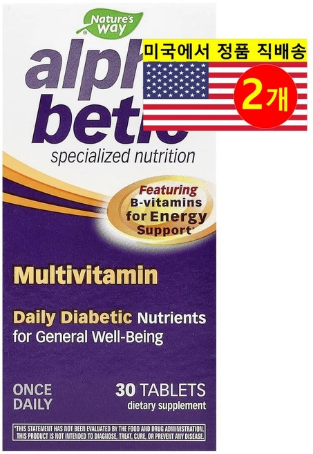 네이처스웨이 알파 베틱 멀티비타민, 2개, 30정 - 쿠팡