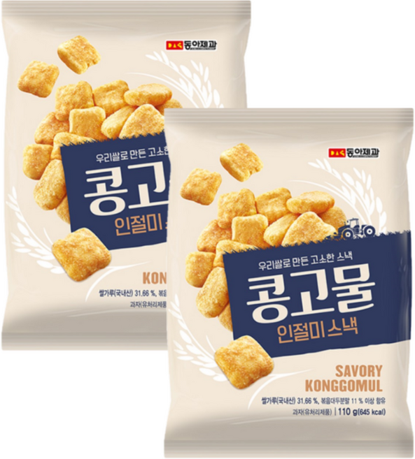 동아제과 콩고물 인절미 스낵, 2개, 110g