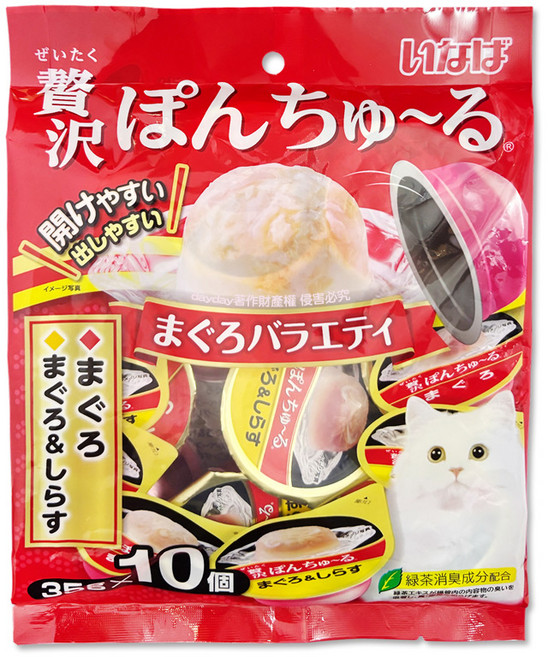 INABA 啾嚕貓 奢華果凍杯 鮪魚綜合, 鮪魚綜合TSC-117, 350g, 1個