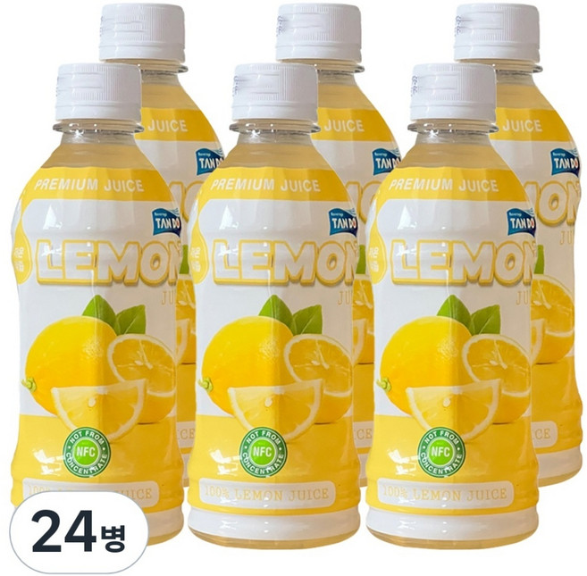 탄도 NFC 레몬 주스 100%, 350ml, 24개
