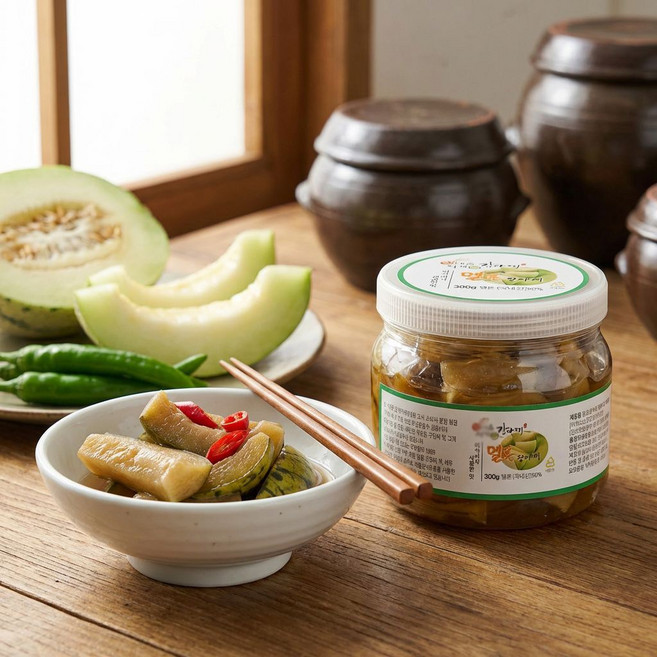 아기 멜론 상큼한 맛 멜론 장아찌 반찬, 1개, 300g