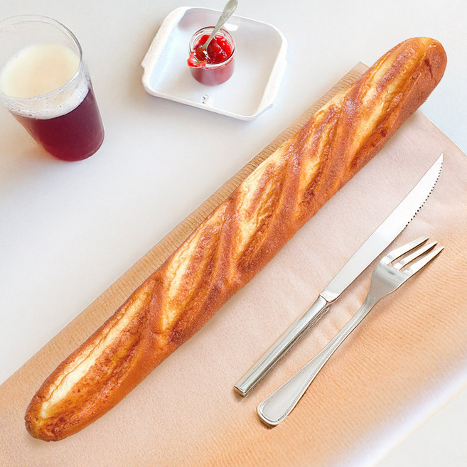 한소픈 기본바게트 모형 1p 가짜 빵 진열용 빵 모조 식품 음식 바게트 모형, 기본바게트 1p