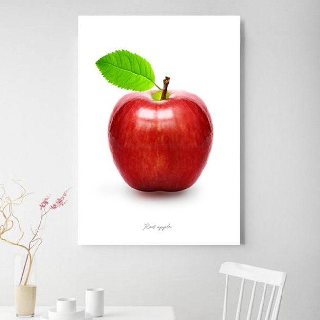 아란아트 사과그림 풍수 인테리어 캔버스 액자 주방 거실, 21.레드애플