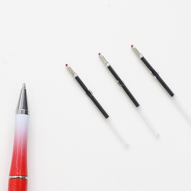 볼꾸 재료 볼펜꾸미기 볼펜 3개 1mm 리필심 블랙 B3