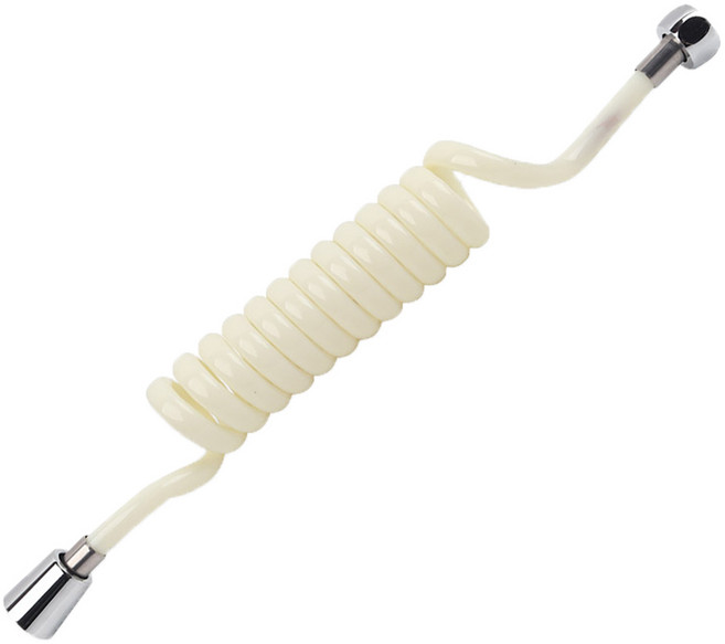 코일호스 1.6M/스프링호스 욕실 베란다, 아이보리, 1개