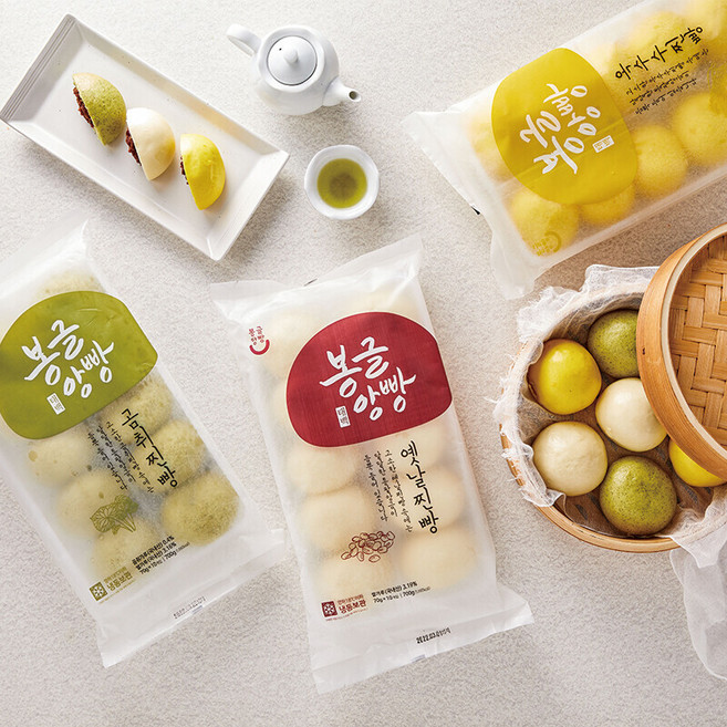 통팥앙금 3종 찐빵 700g(10개입) / 곰취찐빵 옥수수찐빵 옛날찐빵 옵션선택, 곰취찐빵700g(10개입)x2팩, 700g