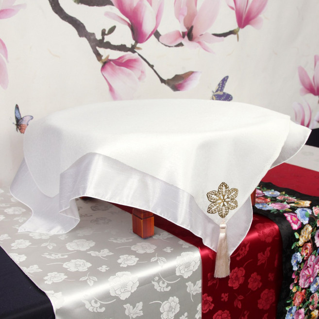 원형상보자기세트 9번 돌상테이블보 전통테이블보, 원형상보자기세트09번(연하늘), 1개